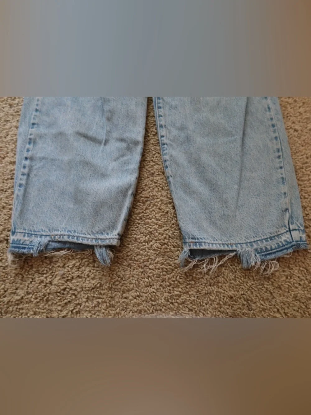 Levi's Light Blue Distressed Straight-Leg Jeans - Picture 4 of 6